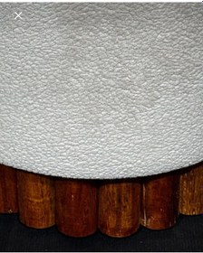 Resim Most Bohem Puf Beyaz Coco Kumaş Evinize Teslim Beyaz 