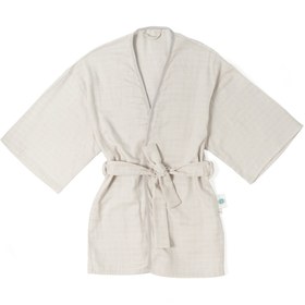 Resim Müslin Çocuk Kimono Bornoz - Cotton Grey - 4 Yaş 
