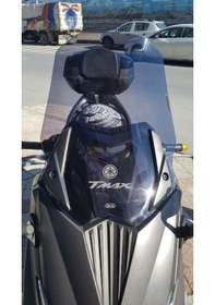 Resim Zeus Motor 2015-2018 Yamaha Tmax 530 Uyumlu Uzun Ön Cam Koyu Füme 