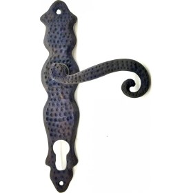 Resim İlk El Grup Antika Tarz Dekoratif Pirinç Ferforje Oda Kapı Kolu - 210X43 Mm, Oksit 