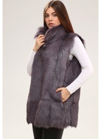 Resim Leatinn Açık Mor Kadın Deri Yelek Çok Renkli 