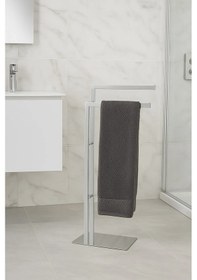 Resim Ayaklı Havluluk, İkili, 38 X 80.5h X 18 Cm -krom Krom 