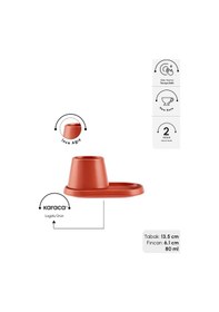 Resim Karaca Equal 2 Kişilik Kahve Fincan Takımı 80 ml 