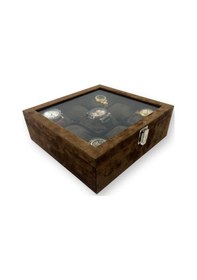 Resim Richbox 9'lu Saat Kutusu Süet Kahverengi 