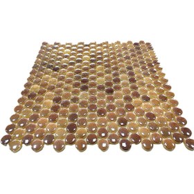 Resim MozaiKristaL Tüm yüzeyler için Ø 22x6mm. P. Krem Kahve, 31,5x31,5x31,5cm. Fileli Cam Mozaik. ( 1 m2 Fiyatıdır ) 