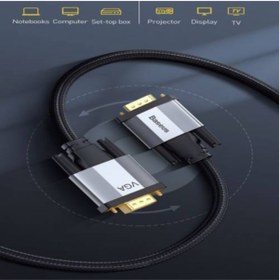 Resim Baseus 2 Metre 1080p Vga To Vga Kablo, Monitör, Projeksiyon, Notebook Görüntü Aktarım Kablosu 