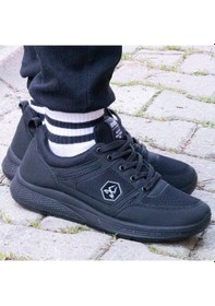 Resim Ghattix Kula Günlük Erkek Spor Ayakkabı Yürüyüş Koşu Siyah Siyah 