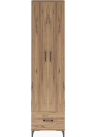 Resim Arges Dolap 5 Raflı Tek Çekmeceli 2 Kapaklı 60x30x243 Çam-çam Çam 