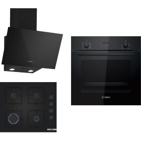 Resim Bosch Siyah 3lü Ankastre Set 314( HBF512BB1T - POP6C6P30O - DWK63PJ60T ( 61T ) ) 