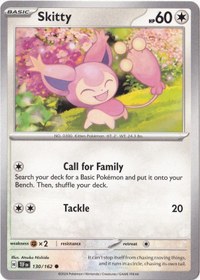 Resim Skitty 130/162 - Temporal Forces - Pokemon Kartı Mint 