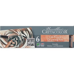 Resim Cretacolor Oil Pencils Drawing Set Yağlı Çizim Kalemleri 6'lı Met 