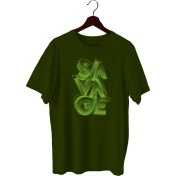 Resim Bluu Savage Sporcu T-Shirt Bisiklet Yaka 