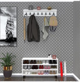 Resim Kenzlife Ayakkabılık Fotin3 Byz 53 100 30 Kapaksız 3 Raflı 15 Çift Ayakkabı Kapasitesi Ahşap 