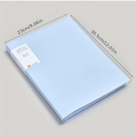 Resim Gateesat Mavi 30 Sayfalık Kapasiteli A4 Klasör Şeffaf Dosya Organizer Mavi 