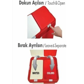 Resim UltraMint Pratik Çift Gözlü Kirli Çamaşır Sepeti, Otomatik Kapak, Kullanışlı ve Şık 