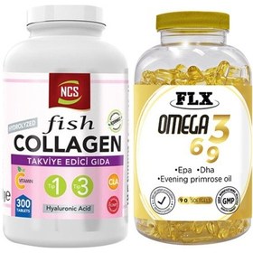 Resim Balık Kollajen Type 1-3 300 Tablet & Flx Omega 3-6-9 90 Tablet 