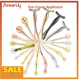 Resim Mini Göz Masaj Sopa Anti Göz Kese Koyu Halkalar Masaj Göz Kremi Aplikatör Göz Bakımı Araçları Yüz Kaldırma Sihirli Sopa Kaşık 