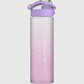 Resim Renga Saga Moment Yazı Desenli 630 Ml Mat Tritan Matara 912120 Mor 