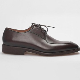 Resim Cabani Klasik Hakiki Deri Kahverengi Bağcıklı Erkek Klasik Ayakkabı-kahverengi 