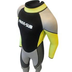 Resim Free-Sub 5mm Çocuk Scuba Tüplü Dalış Elbisesi Wetsuit Yellow - XS 