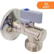 Resim Eca Filtreli Çamaşır / Bulaşık Makinası Musluğu 1/2 20 Adet 602111059 Krom 