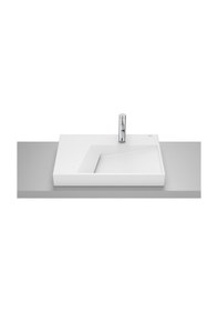 Resim Roca A32727600b Horizon Tezgah Üstü Lavabo Parlak Beyaz 600 x 420 MM 