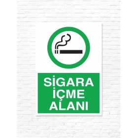 Resim Dijidepo Sigara Içme Alanı Uyarı Etiketi 