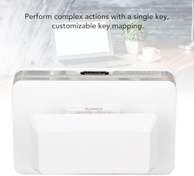 Resim Bewinner 1 Tuşlu Programlanabilir Makro PC Klavye, KullanıCı Tanımlı USB Düğmesi Tek Klavye, RGB Mekanik OSU Tuş Takımı, USB C Kablolu Oyun Için Özelleştirilmiş Kısayol Tuşu (WHITE) 