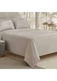 Resim Karaca Home Vessa Çift Kişilik Çizgili Saten Nevresim Takımı Açık Gri 200.22.02.0089 Açık Gri 