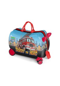 Resim Coral High Kids İtfaiye Desenli Otur-çek Çocuk Valizi 16373 Kırmızı 