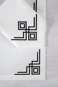 Resim Valeri Siyah Nakışlı Tekli Runner 45X145 2562 - Siyah / 45 x 145 