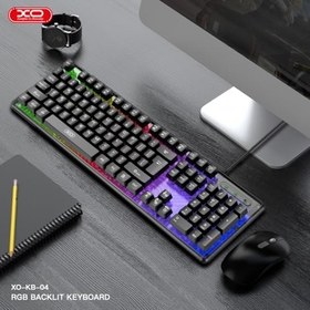 Resim XO Simple is Beauty RGB Aydınlatmalı Kablolu Gaming ve Ofis Klavyesi KB-04 | Sessiz Mekanik Hisli Tuşlar | USB Bağlantı | Ergonomik Tasarım | Dayanıklı ABS Gövde | 104 Tuş Düzeni | Siyah | EN-Q 
