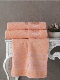 Resim Cotton Jakarlı Rebeka Banyo Havlusu 70x140 Somon 