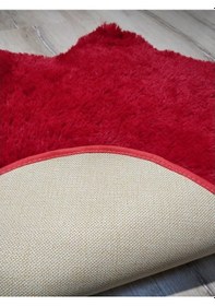 Resim Yamalı Home Tavşan Tüyü Kırmızı Post Halı 70 x 100 Cm 