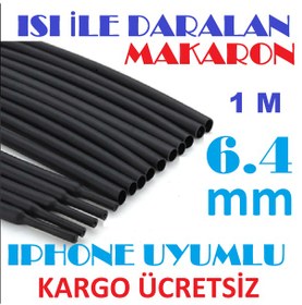 Resim Daralan Makaron 6.4 Mm Kablo Yalıtım Isıyla İphone Uyumlu Hortumu 