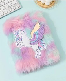 Resim Büro Ev Ofis Hediyesi İçin Unicorn Tasarımlı Peluş Hatıra Defteri Diğer 
