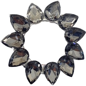 Resim Oto Aksesuarcım Kristal Damla Taşlı Start Stop Düğme Halkası Füme 