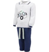 Resim Unisex Bebek 2 Li Pijama Takımı Üst Tişört Alt Eşofman Takım Pijama 8359 Gri/koyumavi PUE-8359/2Gri/Lacivert 