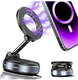 Resim 360 Dönebilen Ayarlanabilir Araç Içi Tutucu Kullanılabilen Vakumlu K007 Magsafe Telefon Tutucu K007-0690 