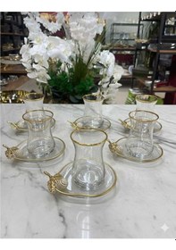 Resim Çnr Home Collection Paşabahçe Özel Seri 6 'lı Çay Seti Sarı 