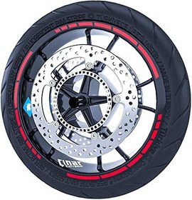 Resim Reflektif Kırmızı Moto GP Stili Jant Şeridi Sticker 