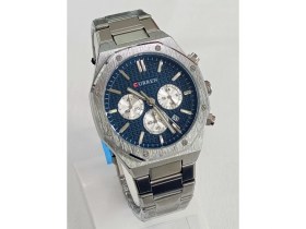 Resim Curren Çelik Kordonlu, Fonksiyonları Aktif, Kronometreli, Takvimli, Su Geçirmez, 2 Yıl Garantili Erkek Saati 