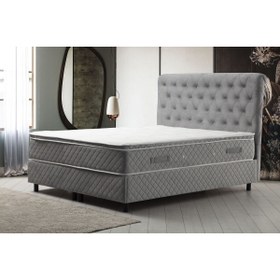 Resim Minar Sonata Baza Başlık Miray Gizli Pedli Yatak Gri 120x200 
