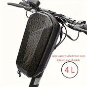 Resim Hard Shell Bisiklet Gidon Çantası, Motosiklet Depolama Çantası, Ayrılabilir, Katlanabilir Bisikletler, Motosikletler, Elektrikli Scooterlar için Uygun 