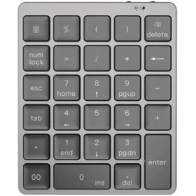 Resim Xhltd Alüminyum Alaşım 28 Tuşlar Bluetooth Kablosuz Sayısal Tuş Takımı Daha Fazla Fonksiyonlu Keys ile 140MAH Mini Numpad Muhasebe Görevleri (Yurt Dışından) 