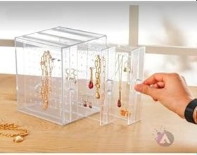 Resim Akrilik Çekmeceli Takı Düzenleyici Stand - Kolye Küpe Bileklik Organizeri Ak - 731 