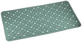 Resim Premium Serisi Banyo - Küvet İçi Kaydırmaz Vantuzlu Oluklu Desenli Diktördgen Paspas 67,5 x 34,5 cm, Yeşil 