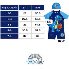 Resim My Kids Wear Boneli Fermuarlı Erkek Çocuk Mayo 