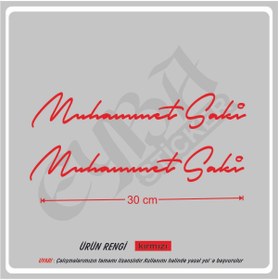Resim EYBA STİCKER Size Özel Isim Imzası 2 Adet 30x7 Cm Ad Soyad Imza Etiket- Oto Sticker -Mesaj Atıınız- 
