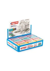 Resim Bigpoint Dust-free Pastel Renkli Silgi X 24 Adet 